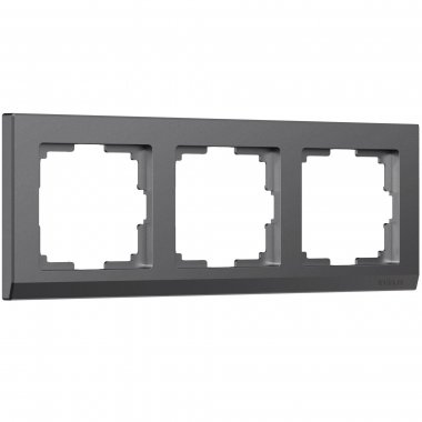 Фотография товара 'Werkel W0031864 Рамка из поликарбоната на 3 поста Stark графит матовый'