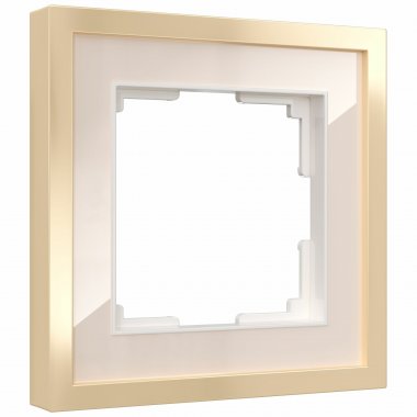 Фотография товара 'Werkel W0012851 Рамка из металла на 1 пост Baguette айвори/латунь'