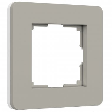 Фотография товара 'Werkel W0013067 W0013067/ Рамка на 1 пост Split (дымчатый/белый, soft-touch)'