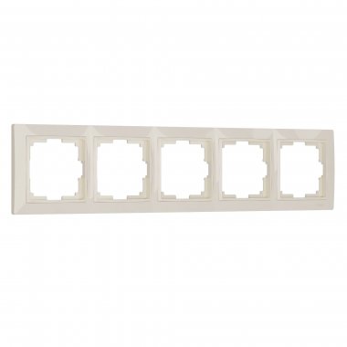 Фотография товара 'Werkel W0052003 Рамка из поликарбоната на 5 постов Snabb Basic слоновая кость'