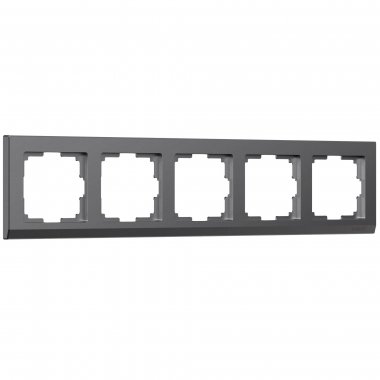 Фотография товара 'Werkel W0051864 Рамка из поликарбоната на 5 постов Stark графит матовый'