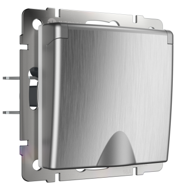 Фотография товара 'Werkel WL09-SKGSC-01-IP44 Розетка влагозащ. с зазем. с защит. крышкой и шторками'