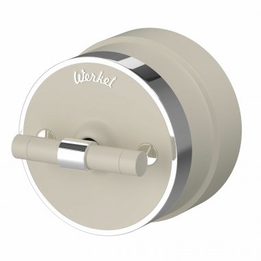 Фотография товара 'Werkel W5812055 Переключатель/выключатель одноклавишный Vintage слоновая кость матовый/хром'