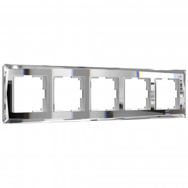 Фотография товара 'Werkel W0051220 Рамка из стекла на 5 постов Diamant зеркальный'