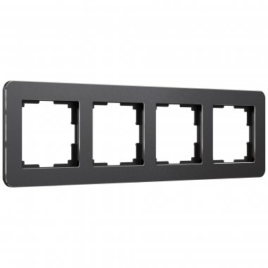 Фотография товара 'Werkel W0042608 Рамка из металла на 4 поста Platinum черный алюминий'