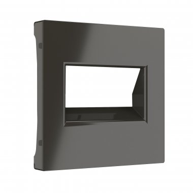 Фотография товара 'Werkel WL07-RJ45+RJ45-CP Накладка для двойной розетки Еthernet RJ-45 (серо-коричневый) WL07-RJ45+RJ45-CP'