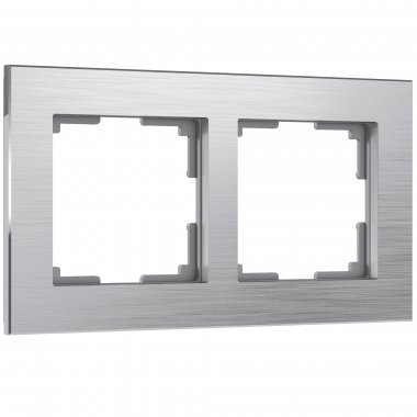 Фотография товара 'Werkel WL11-Frame-02 Рамка на 2 поста Aluminium (алюминий) Werkel W0021706-95657 (a050957)'