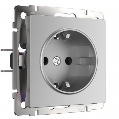 Фотография товара 'Werkel WL06-10-01 Розетка с заземлением, безвинтовой зажим'