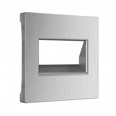 Фотография товара 'Werkel WL09-RJ45+RJ45-CP Накладка для двойной розетки Еthernet RJ-45 (серебряный рифленый)'