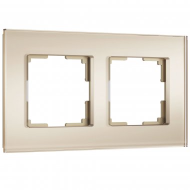 Фотография товара 'Werkel W0023111 Рамка из стекла на 2 поста Senso шампань soft-touch'