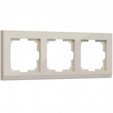 Фотография товара 'Werkel W0031803 Рамка из поликарбоната на 3 поста Stark слоновая кость'