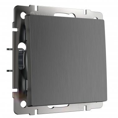 Фотография товара 'Werkel WL04-SW-1G Выключатель одноклавишный (графит рифленый)'