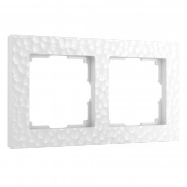 Фотография товара 'Werkel W0022401 Рамка из поликарбоната на 2 поста Hammer белый'