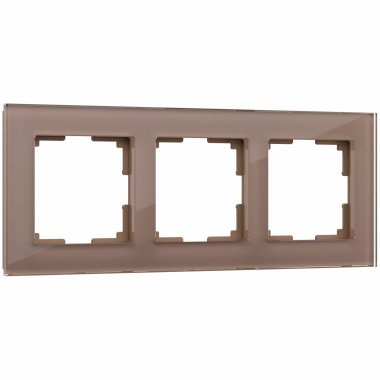 Фотография товара 'Werkel W0031142 Рамка из стекла на 3 поста Favorit латте'