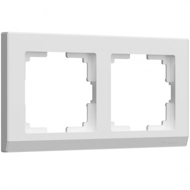 Фотография товара 'Werkel WL04-Frame-02 Рамка Werkel на 2 поста (белый) WL04-Frame-02-white'