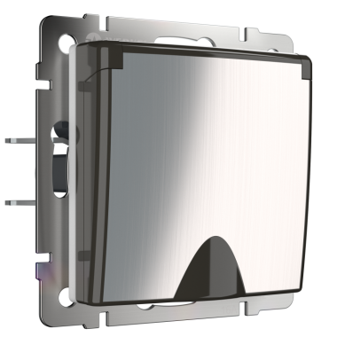 Фотография товара 'Werkel WL02-SKGSC-01-IP44 Розетка влагозащ. с зазем. с защит. крышкой и шторками'