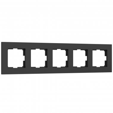 Фотография товара 'Werkel W0052908 Рамка на 5 постов Slab (черный софт)'