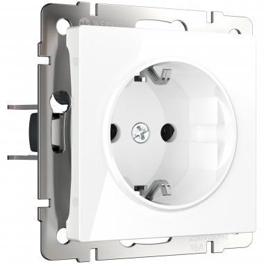 Фотография товара 'Werkel WL01-SKG-01-IP20 Розетка с заземлением (белый)'