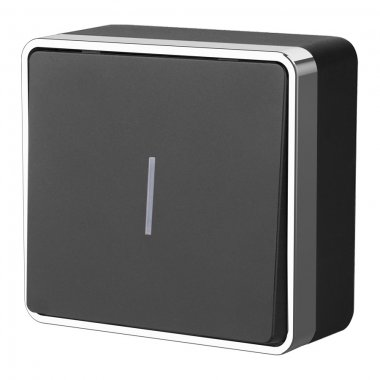 Фотография товара 'Werkel WL15-01-04 Выключатель Werkel черный одноклавишный с подсветкой Gallant WL15-01-04'