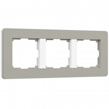 Фотография товара 'Werkel W0033067 W0033067/ Рамка на 3 поста Split (дымчатый/белый, soft-touch)'