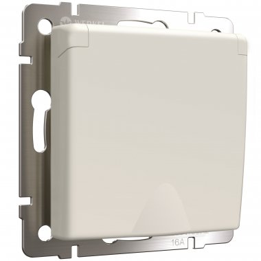 Фотография товара 'Werkel W1171262 Розетка с заземлением и шторками c крышкой IP44 айвори матовый'