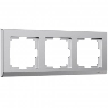 Фотография товара 'Werkel W0031865 Рамка из поликарбоната на 3 поста Stark серебряный матовый'