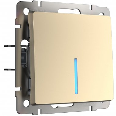 Фотография товара 'Werkel WL11-SW-1G-2W-LED Выключатель одноклавишный проходной с подсветкой'