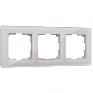 Фотография товара 'Werkel W0031117 Рамка из стекла на 3 поста Favorit дымчатый'