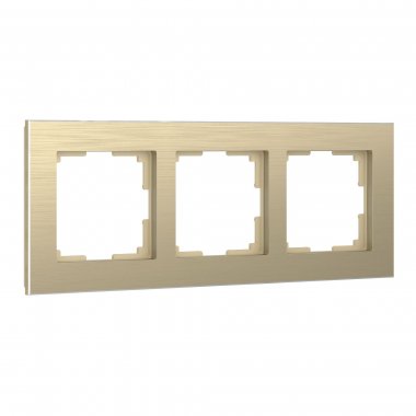 Фотография товара 'Werkel W0031711 Рамка из металла на 3 поста Аluminium шампань алюминий'