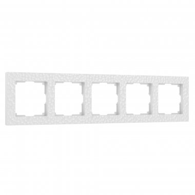 Фотография товара 'Werkel W0052401 Рамка из поликарбоната на 5 постов Hammer белый'