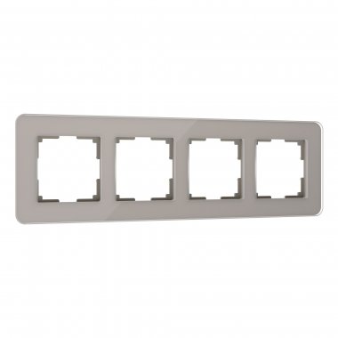 Фотография товара 'Werkel W0042417 Рамка из стекла на 4 поста Elite дымчатый'