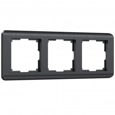 Фотография товара 'Werkel W0032104 Рамка из поликарбоната на 3 поста Stream графит'