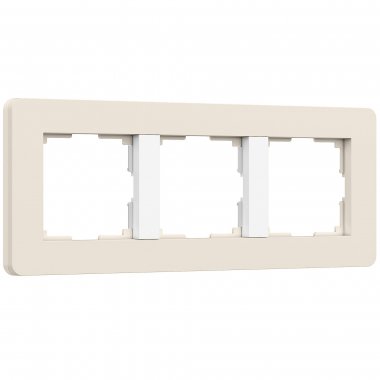 Фотография товара 'Werkel W0033066 W0033066/ Рамка на 3 поста Split (айвори/белый, soft-touch)'