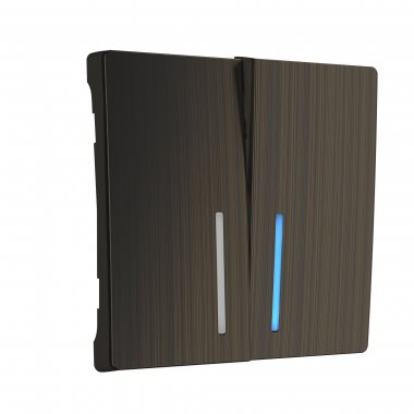 Фотография товара 'Werkel WL12-SW-2G-LED-CP Набор клавиш для выключателя двухклавишного с подсветкой (бронзовый)'