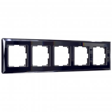 Фотография товара 'Werkel W0051208 Рамка из стекла на 5 постов Diamant черный'