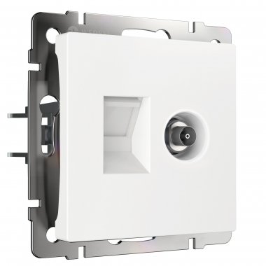 Фотография товара 'Werkel W1181301 Розетка ТВ+Ethernet RJ-45 6 cat. белый'