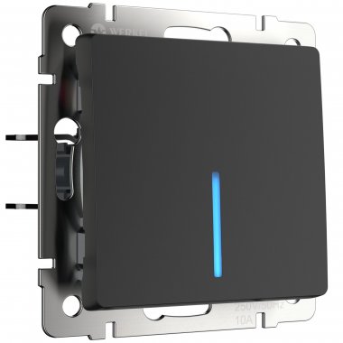 Фотография товара 'Werkel WL08-SW-1G-2W-LED Выключатель одноклавишный проходной с подсветкой'