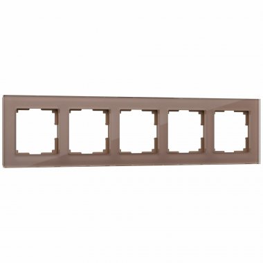 Фотография товара 'Werkel W0051142 Рамка из стекла на 5 постов Favorit латте'