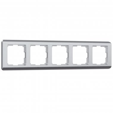 Фотография товара 'Werkel W0052106 Рамка из поликарбоната на 5 постов Stream серебряный'