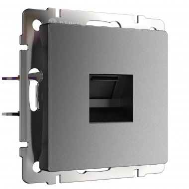 Фотография товара 'Werkel W1181064 Розетка Ethernet RJ-45 графит матовый'