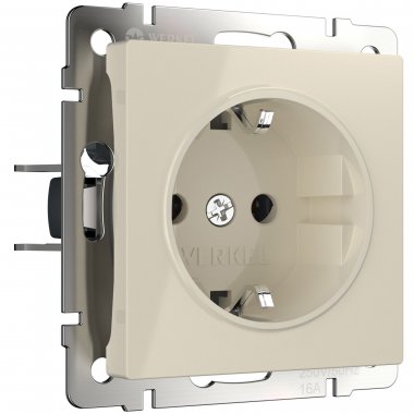 Фотография товара 'Werkel W1171303 Розетка с заземлением, безвинтовой зажим слоновая кость'