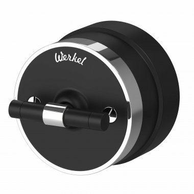 Фотография товара 'Werkel W5812051 Переключатель/выключатель одноклавишный Vintage черный матовый/хром'