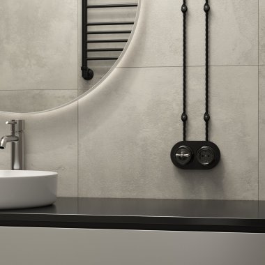 Фотография товара 'Werkel W6452608 Ретро кабель витой 2х2,5 черный 50 м'