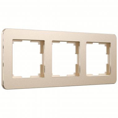 Фотография товара 'Werkel W0032611 Рамка из металла на 3 поста Platinum шампань'