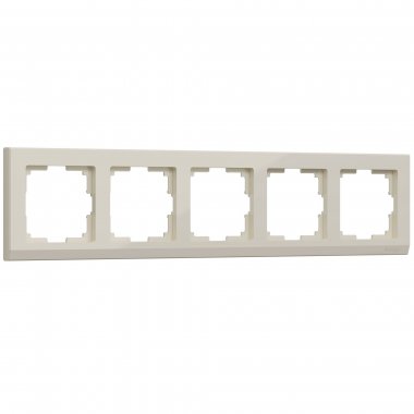 Фотография товара 'Werkel W0051803 Рамка из пластика на 5 постов Stark слоновая кость'