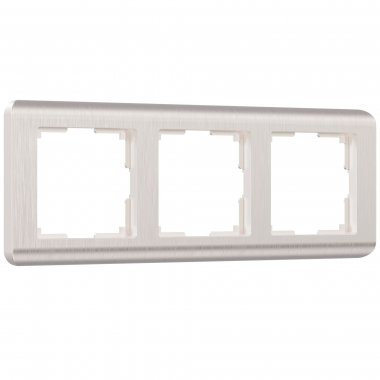 Фотография товара 'Werkel W0032113 Рамка из поликарбоната на 3 поста Stream перламутровый'