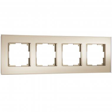 Фотография товара 'Werkel W0043111 Рамка из стекла на 4 поста Senso шампань soft-touch'