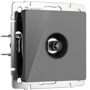 Фотография товара 'Werkel W1183044 ТВ-розетка оконечная графит акрил'
