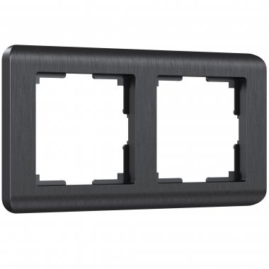 Фотография товара 'Werkel W0022104 Рамка из поликарбоната на 2 поста Stream графит'