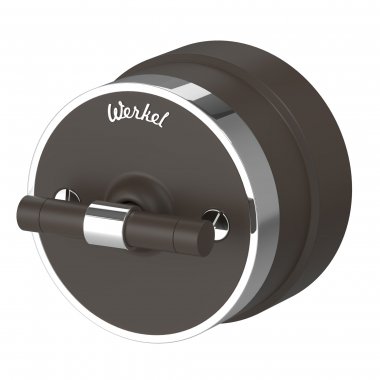Фотография товара 'Werkel W5812052 Переключатель/выключатель одноклавишный Vintage мокко матовый/хром'